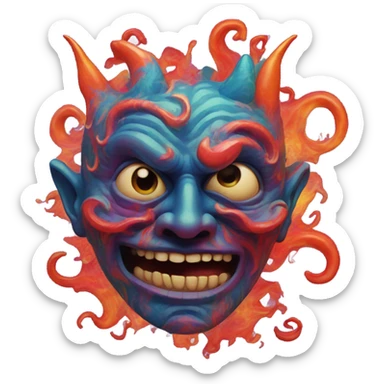 trippy devil sticker