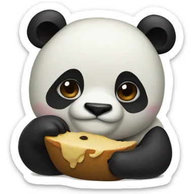 panda eat banbo sticker