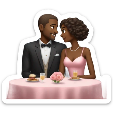 Romantic date for stunningly beautiful couple sticker