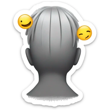 Scalp massager on a guy that like how it feels sticker