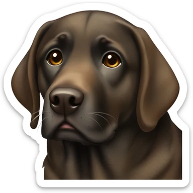 black and brown brindle color labrador sticker