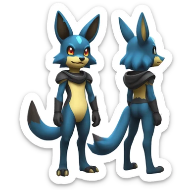 Lucario-Umbreon full body sticker