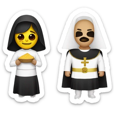 Nacho libre and nun sticker