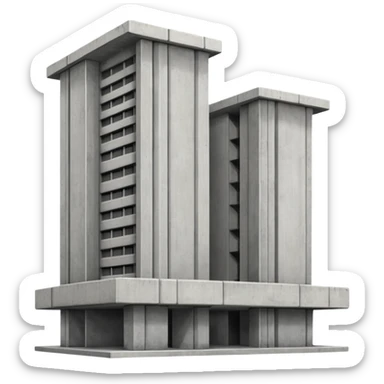 concrete building sticker