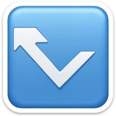 Un cuadrado azul con una palomita sticker