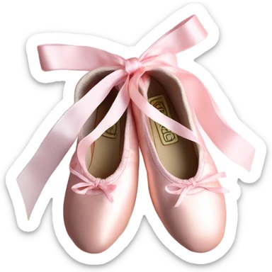 pastel pink ballet shoes sticker