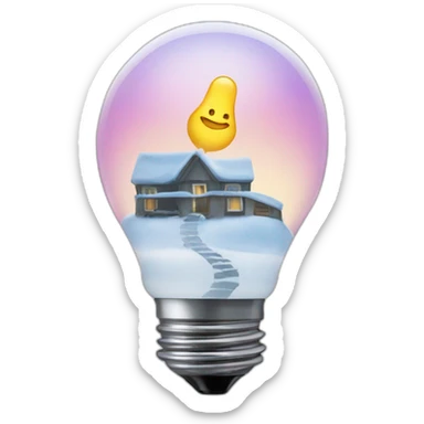 idea bulb in front of igloo sticker