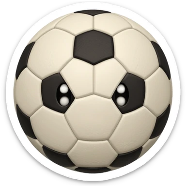 BALON DE FUTBOL CON CARAS MIEDO sticker