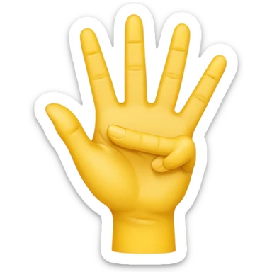 I want an emoji with all the fingers up and the middle finger down sticker
