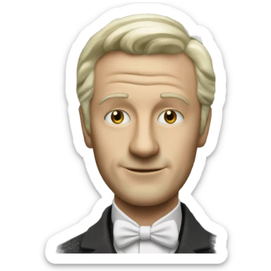 Photorealistic A British gentleman with money sticker