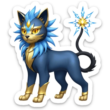 Solgaleo-Luxray-Fakémon-hybrid-creature (full body)  sticker
