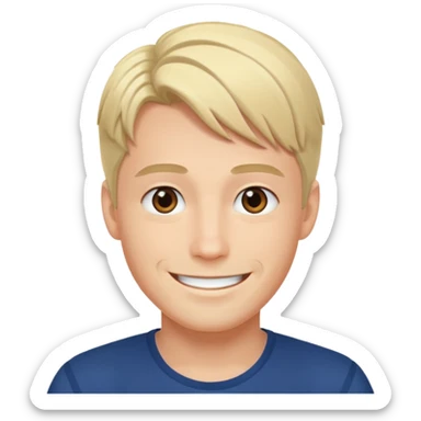 Norwegian handsome anime man sticker