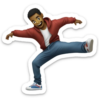 Guy breakdancing  sticker