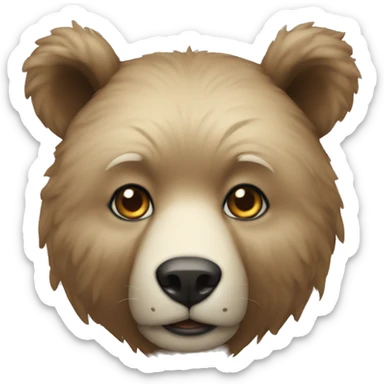 ours realiste sticker