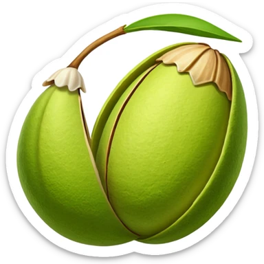 pistachio with shall sticker