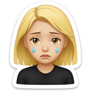 Niña triste amarilla sticker