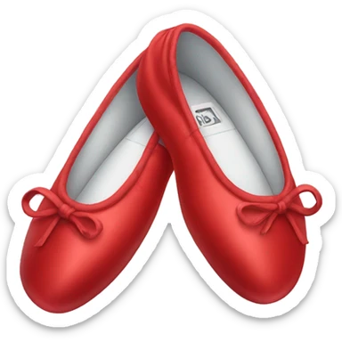 red ballet shoes sticker