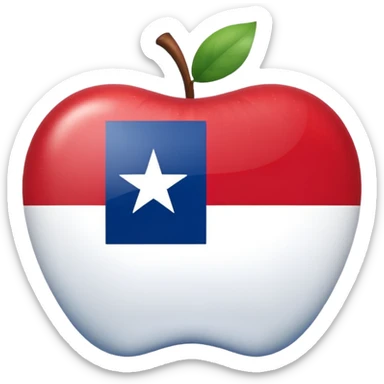 texas flag in the normal style of a apple emoji sticker