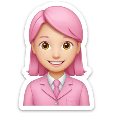 pink employee icon sticker