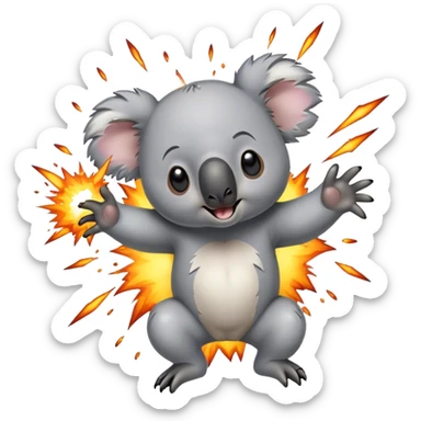 Koala exploding  sticker
