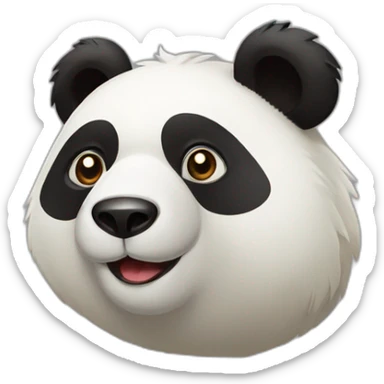mitad buitre mitad oso panda sticker