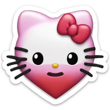 hello kitty heart sticker