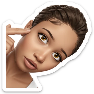 realistic portrait of girl sticker