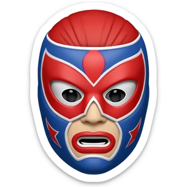wrestler with a red and blue lucha libre mask sticker