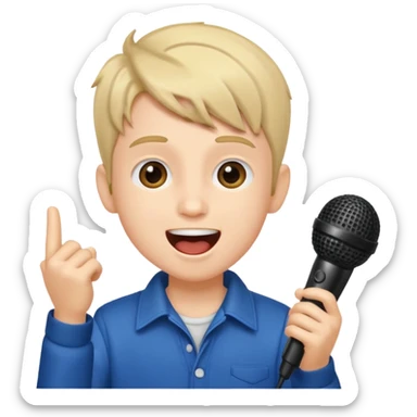Boy karaoke  sticker