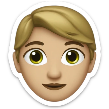 Blanca ojos verdes  sticker