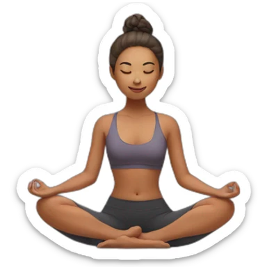 Yoga girl sticker