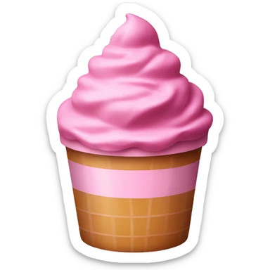 Gelato in a pink cup  sticker