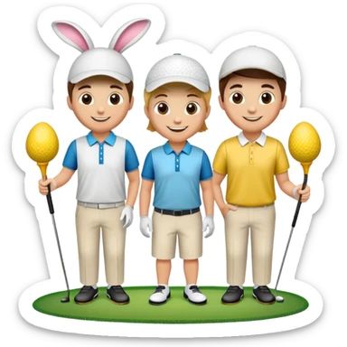 Happy Easter to golfer players sticker