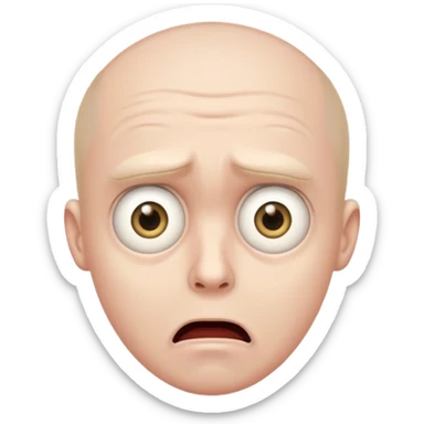 Very scared man sticker