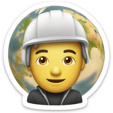 A human mogul against the backdrop of the globe. sticker