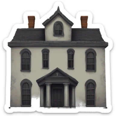 Nevermore Academy. Haunted Addams house. Dilapidated  sticker