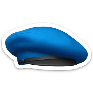 blue beret without human head sticker