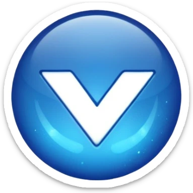 dark blue checkmark with sparkles sticker