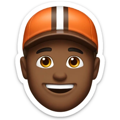 White guy Cleveland browns fan  sticker