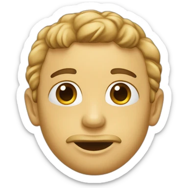 Tête avec le petit doigt dans la bouche sticker