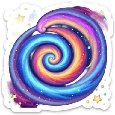 Galaxy with space around it sticker