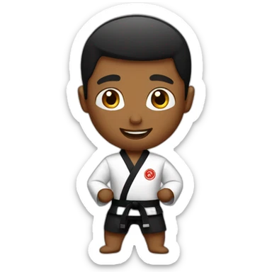 karate black belt with birthday cake sticker