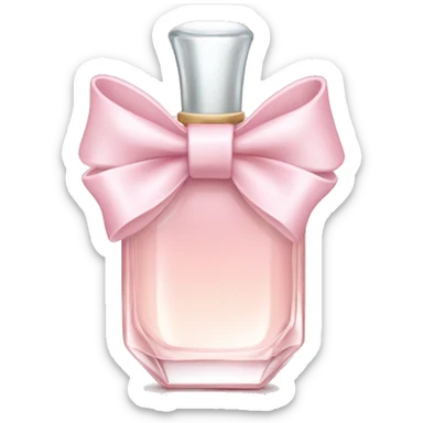 Light pale pink bow perfume bottle sticker