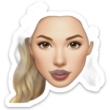 katheryn winnick gal gadot kiss sticker