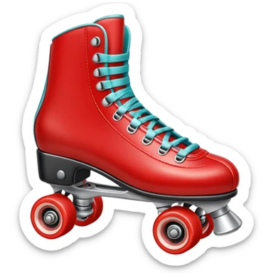Retro roller skate sticker