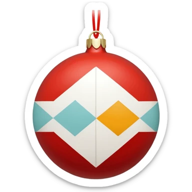 scandi style christmas ornament  sticker