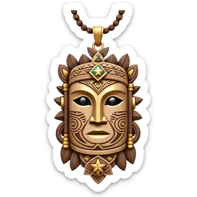 Survivor style necklace immunity idol with stars sticker