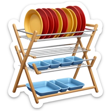 dishes drying rack sticker