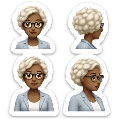 woman has a modern, minimalist look with natural hair, minimal makeup, and smart-casual outfits like jeans, blazers, and sneakers. She often wears a smartwatch or stylish glasses, balancing practicality and professionalism.






 sticker