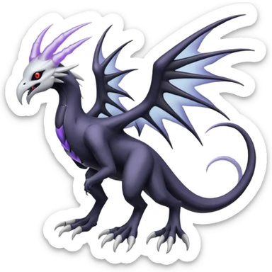 Lunala-Darkrai-Palkia-Fakémon-hybrid-creature (full body)  sticker